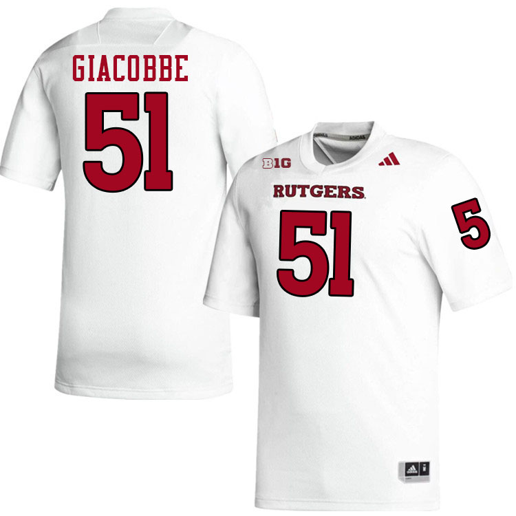 Rutgers Scarlet Knights #51 Raymond Giacobbe College Football Jerseys Stitched-White